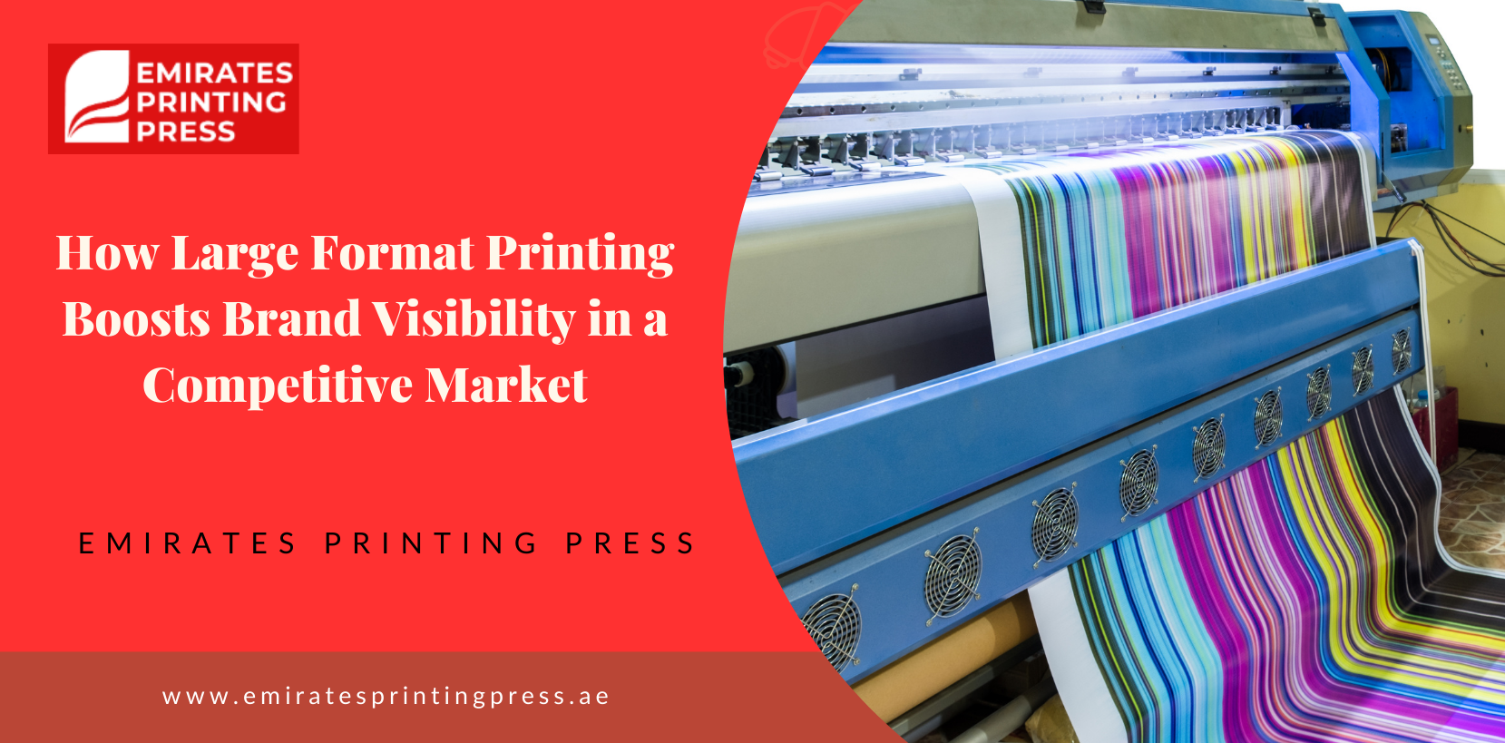 Large format printing in Ras Al Khaimah showcasing vibrant outdoor branding materials.