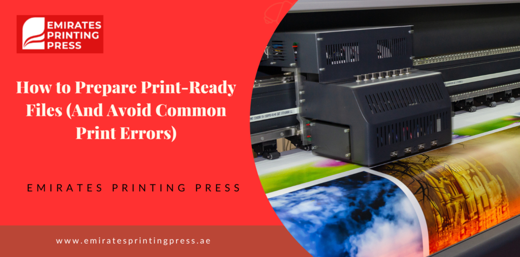 Preparing print-ready files for high-quality printing at a professional printing press in Ras Al Khaimah.