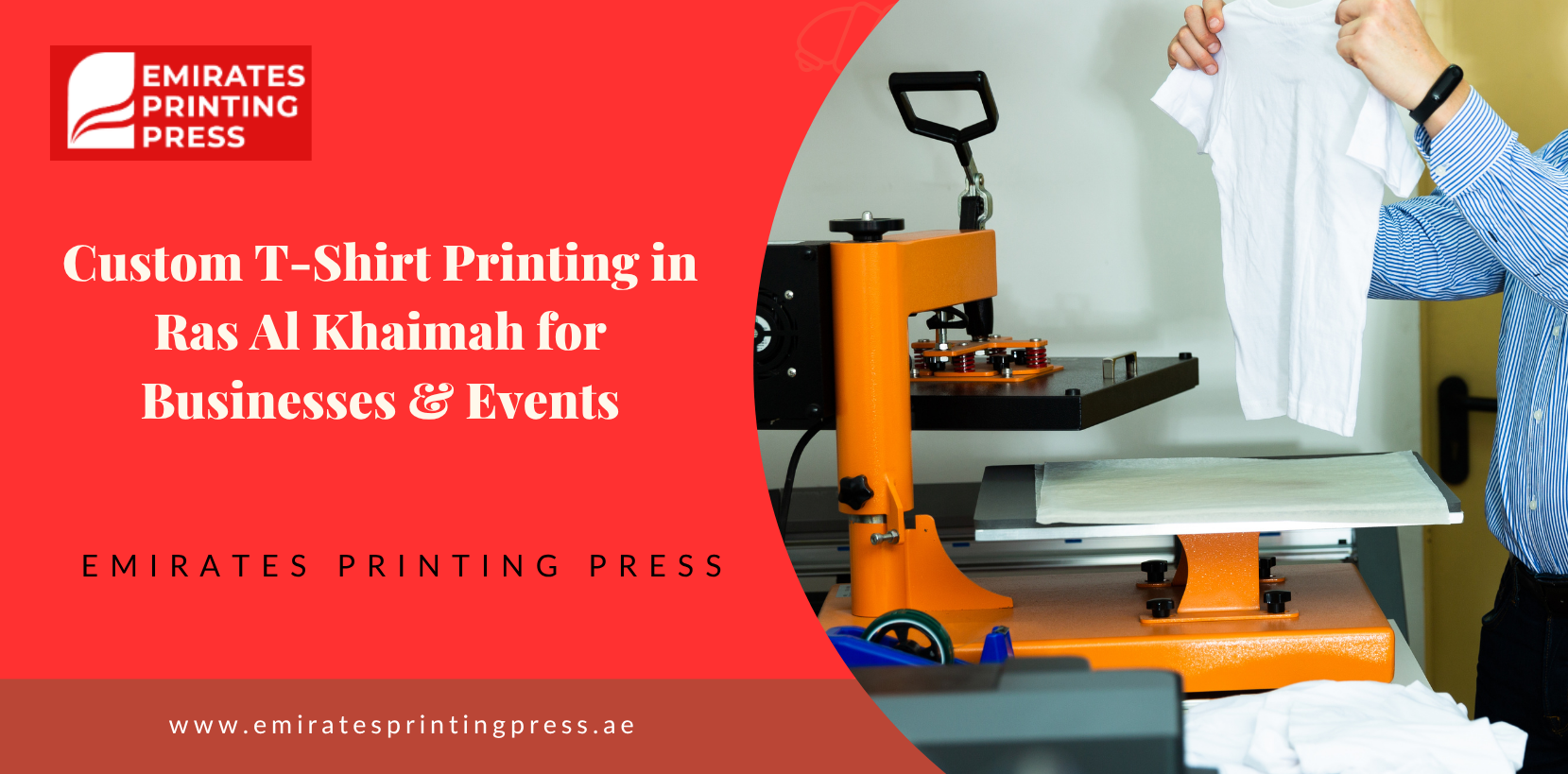 Custom T-shirt printing in Ras Al Khaimah with high-quality printed apparel.