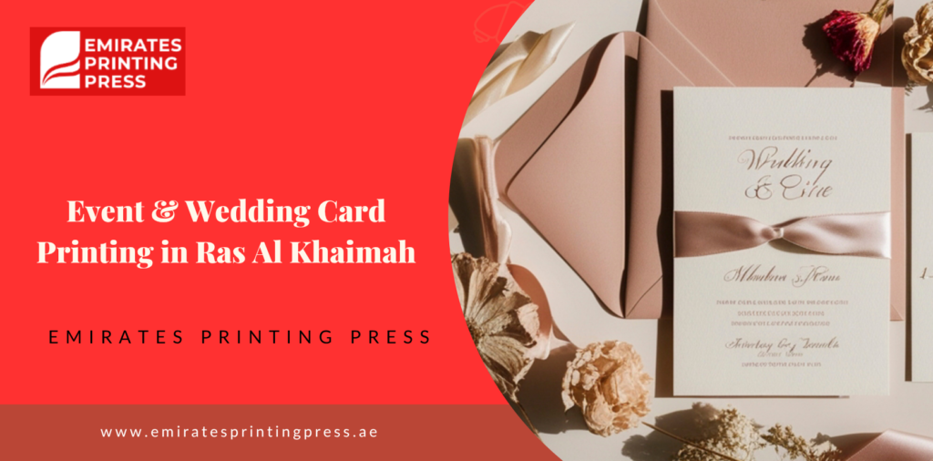 Event and wedding card printing in Ras Al Khaimah with elegant custom invitations.