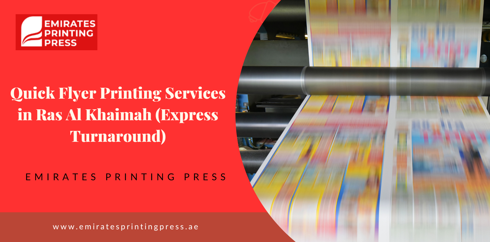 Printing press in Ras Al Khaimah producing flyers with fast turnaround.
