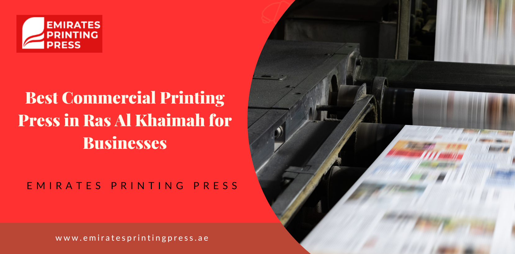 Commercial printing press in Ras Al Khaimah producing high-quality business printing materials at Emirates Printing Press