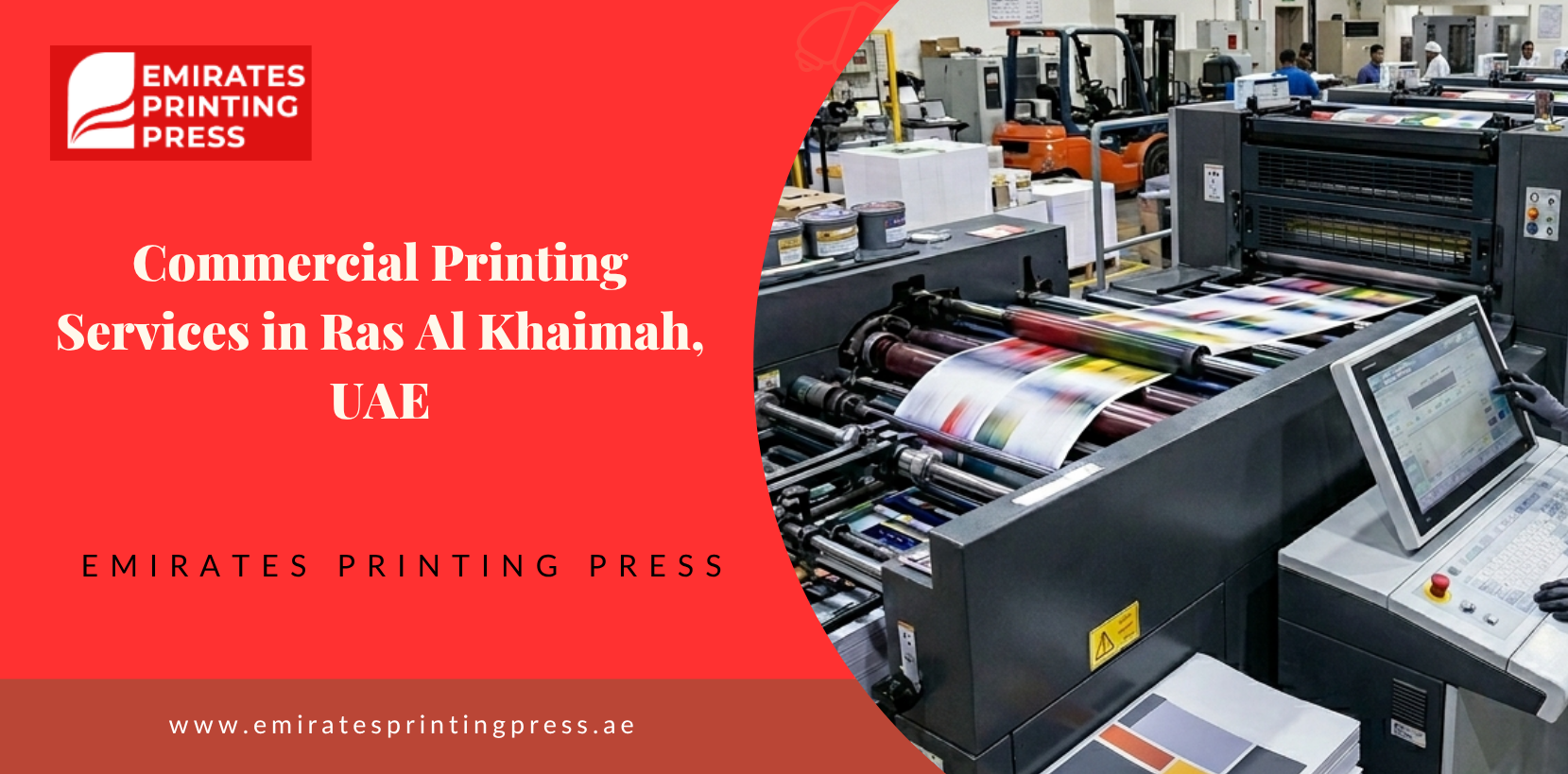 Professional printing services in Ras Al Khaimah for commercial printing, packaging, brochures, banners, and corporate branding solutions.