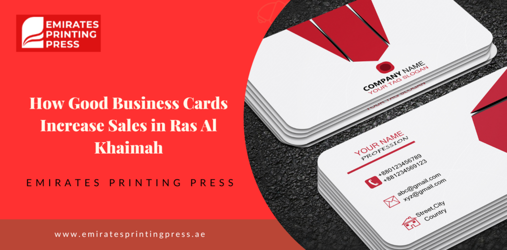 Premium business card printing in Ras Al Khaimah for professional branding.